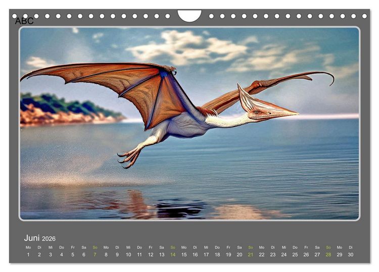 Produktbild: Riesenechsen der Urzeit (Wandkalender 2026 DIN A4 quer), CALVENDO Monatskalender