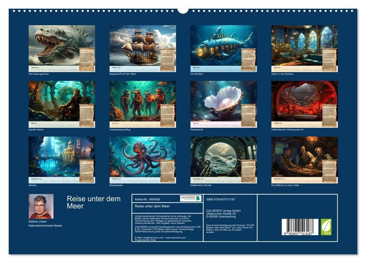 Produktbild: Reise unter dem Meer (hochwertiger Premium Wandkalender 2026 DIN A2 quer), Kunstdruck in Hochglanz