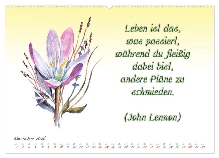Produktbild: 12 unterhaltsame Zitate f&uuml;r ein sch&ouml;nes Jahr (Wandkalender 2026 DIN A2 quer), CALVENDO Monatskalender