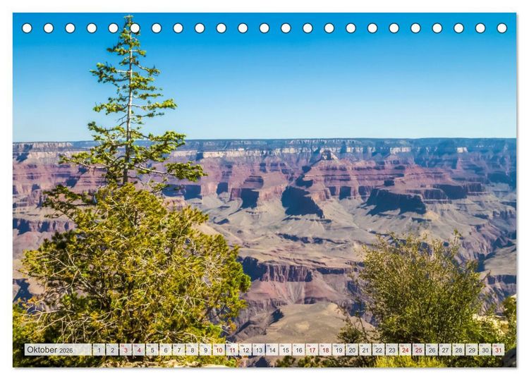Produktbild: GRAND CANYON M&auml;chtige Schlucht (Tischkalender 2026 DIN A5 quer), CALVENDO Monatskalender