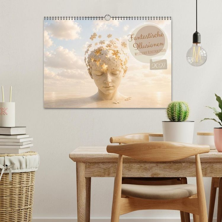 Produktbild: Fantastische Illusionen - Mystischer Kunstkalender (Wandkalender 2027 DIN A3 quer), CALVENDO Monatskalender