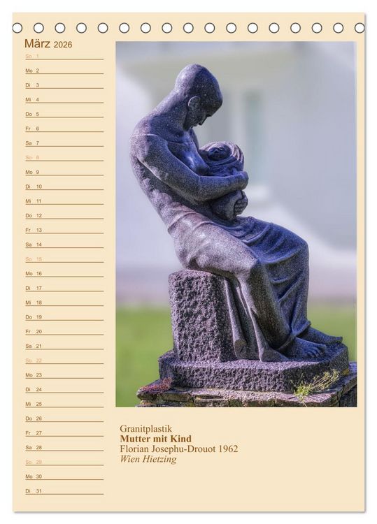 Produktbild: M&uuml;tter mit Kindern in der Kunst (Tischkalender 2026 DIN A5 hoch), CALVENDO Monatskalender