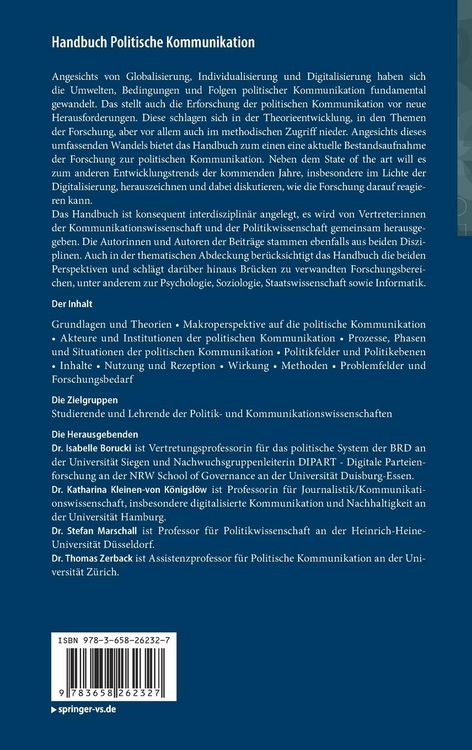Produktbild: Handbuch Politische Kommunikation