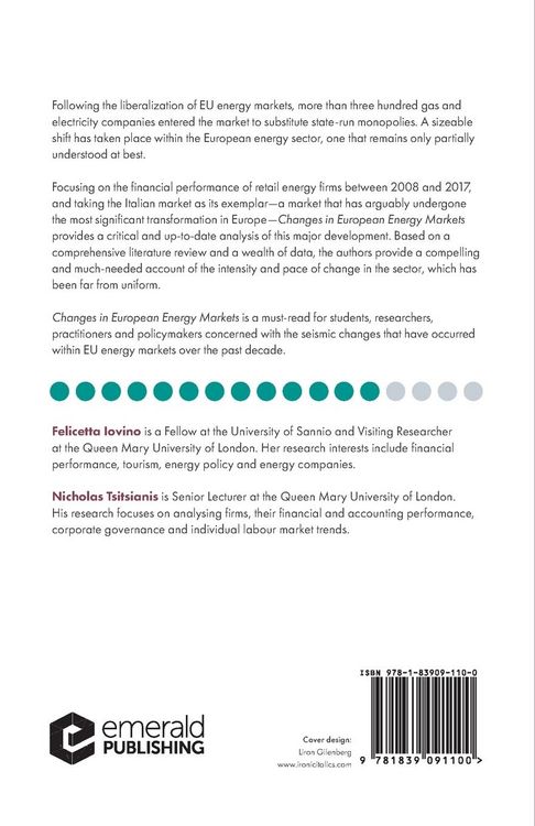 Produktbild: Changes in European Energy Markets