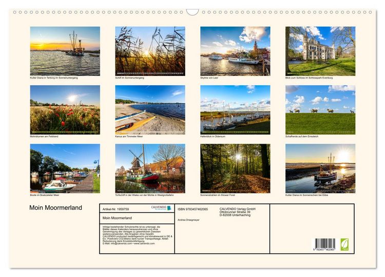 Produktbild: Moin Moormerland (Wandkalender 2026 DIN A2 quer), CALVENDO Monatskalender