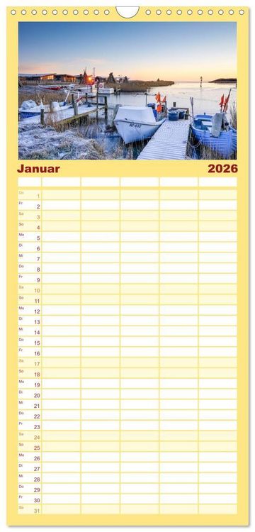 Produktbild: Familienplaner 2026 - Westj&uuml;tland - D&auml;nemarks Westen erleben mit 5 Spalten (Wandkalender, 21 x 45 cm) CALVENDO