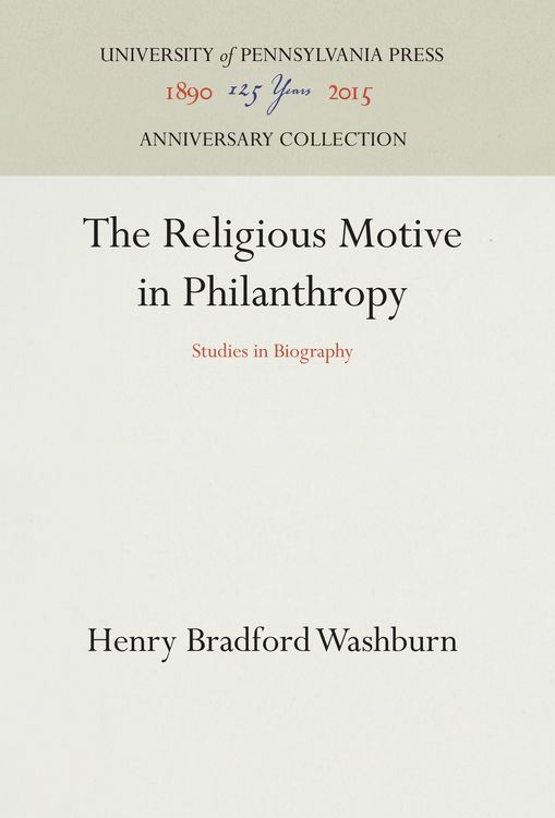 Produktbild: The Religious Motive in Philanthropy