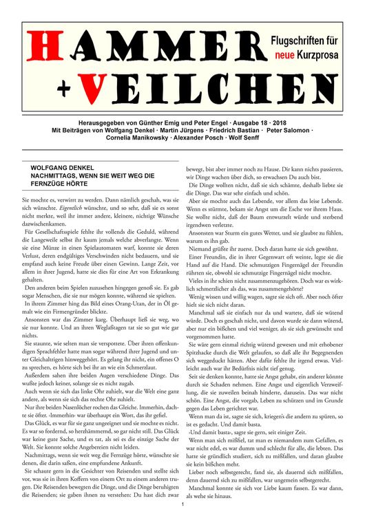 Produktbild: Hammer + Veilchen Nr. 18