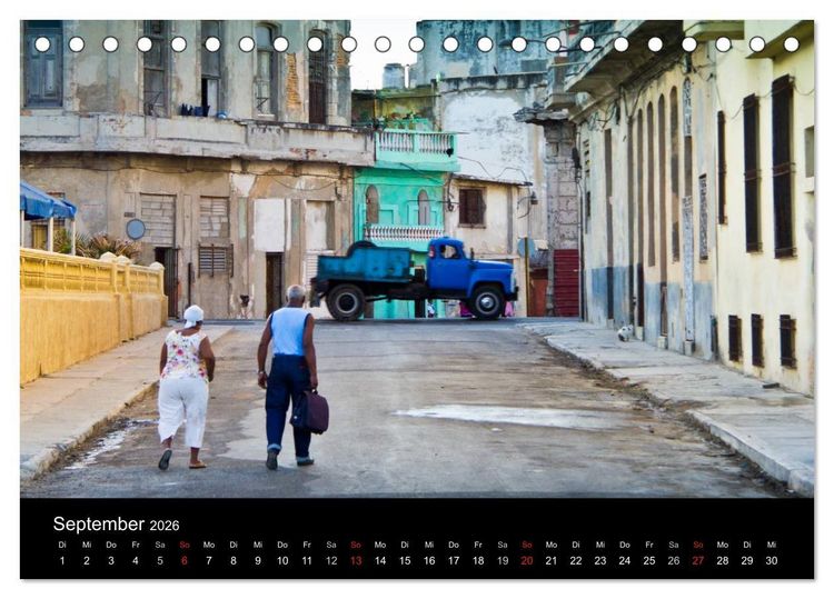 Produktbild: Kuba - Die Stra&szlig;en Havannas (Tischkalender 2026 DIN A5 quer), CALVENDO Monatskalender