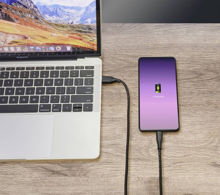 Produktbild: Renkforce USB-Kabel USB 3.2 Gen1 USB-A Stecker, USB-C&reg; Stecker 2.00 m Schwarz PVC-Mantel, hochflexibel RF-4995176