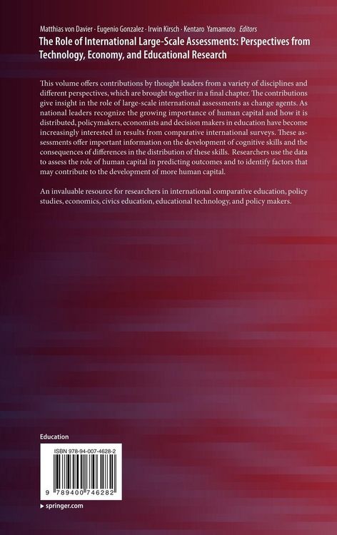 Produktbild: The Role of International Large-Scale Assessments: Perspectives from Technology, Economy, and Educational Research