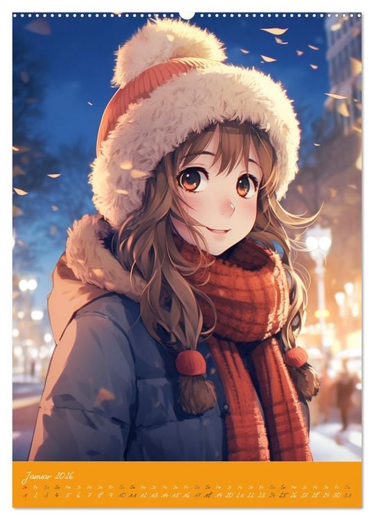 Produktbild: Stadtm&auml;dchen. Ein Jahr mit bezaubernder Manga-Kunst (Wandkalender 2026 DIN A2 hoch), CALVENDO Monatskalender