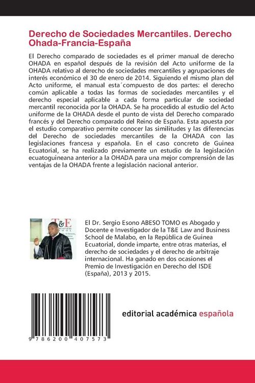Produktbild: Derecho de Sociedades Mercantiles. Derecho Ohada-Francia-Espa&ntilde;a