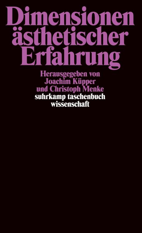 Produktbild: Dimensionen &auml;sthetischer Erfahrung