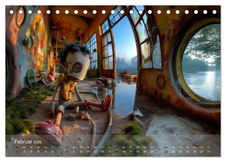Produktbild: Die Melancholie der kleinen Roboter (Tischkalender 2026 DIN A5 quer), CALVENDO Monatskalender
