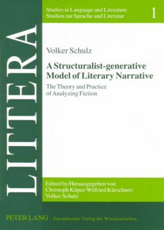 Produktbild: A Structuralist-generative Model of Literary Narrative