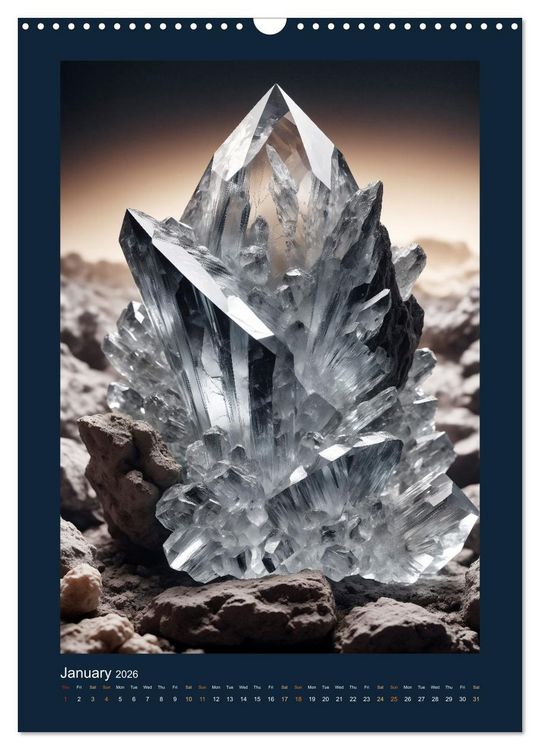 Produktbild: Fantastic Minerals - Mysterious Treasures (Wall Calendar 2026 DIN A3 portrait), CALVENDO 12 Month Wall Calendar