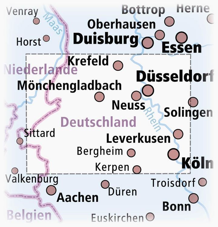 Produktbild: Niederrhein, D&uuml;sseldorf - Krefeld - Venlo - K&ouml;ln