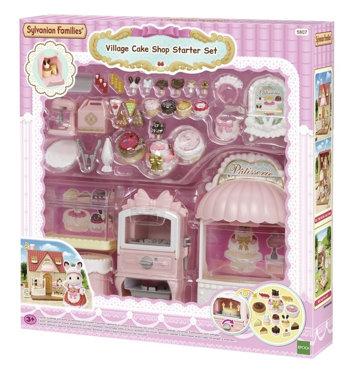 Produktbild: Sylvanian Families 5807 - Village Cake Shop Starter Set, Dorfkonditorei Set f&uuml;r Starter Haus, Spielset