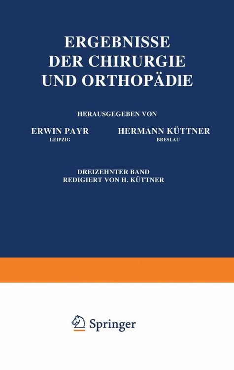 Produktbild: Ergebnisse der Chirurgie und Orthop&auml;die