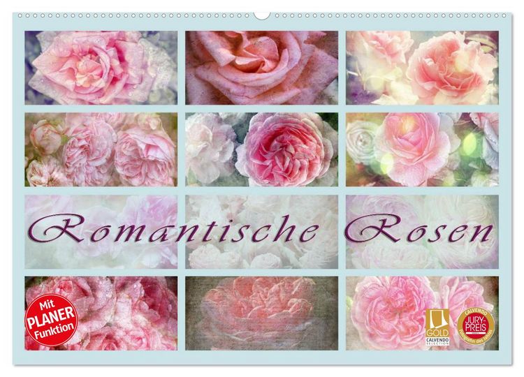 Produktbild: Romantische Rosen (Wandkalender 2026 DIN A2 quer), CALVENDO Monatskalender