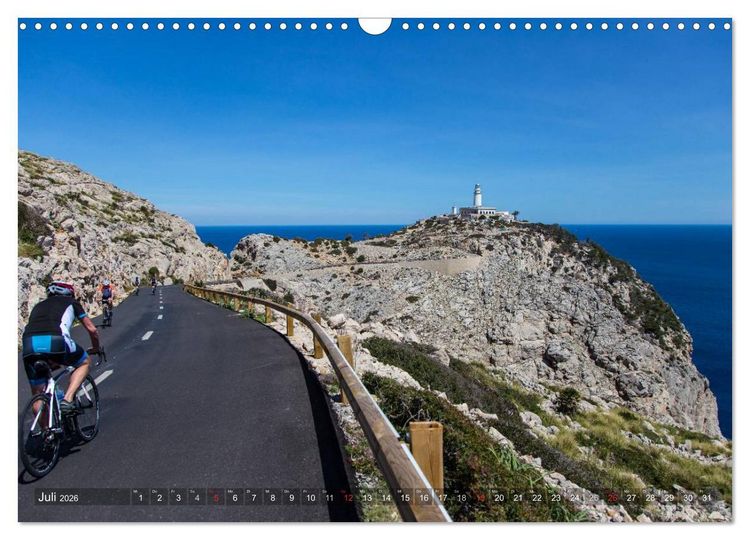 Produktbild: Mallorca: Die sch&ouml;nsten Landschaften f&uuml;r Rennradfahrer (Wandkalender 2026 DIN A3 quer), CALVENDO Monatskalender