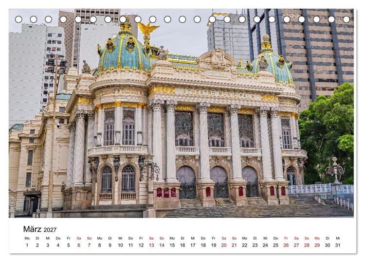 Produktbild: Rio de Janeiro - Kontraste. Farben. Licht (Tischkalender 2027 DIN A5 quer), CALVENDO Monatskalender