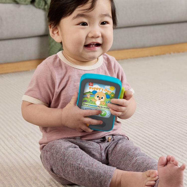 Produktbild: Fisher-Price Lernspa&szlig; H&uuml;ndchen Geschichtenerz&auml;hler Baby elektronisches Lernspielzeug mit Musik und Lichtern, mehrsprachige Version