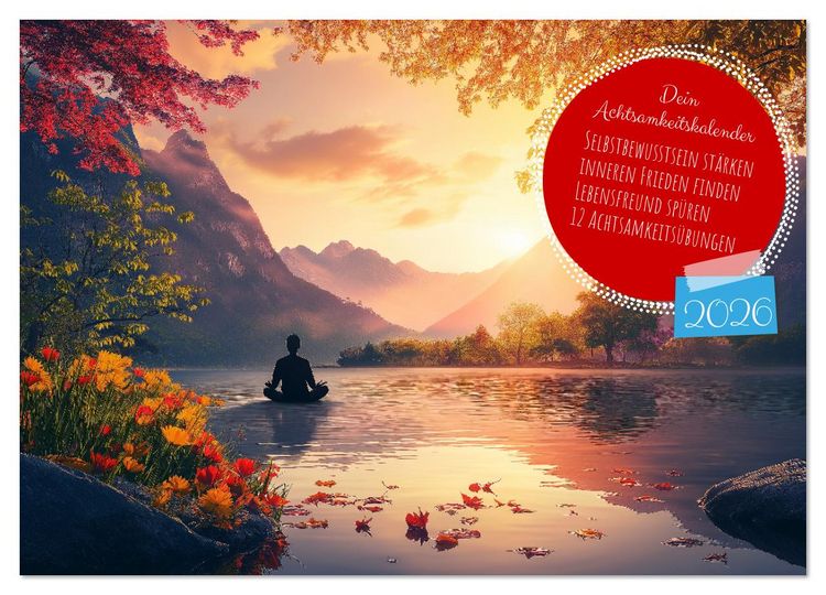 Produktbild: Dein Achtsamkeitskalender (Wandkalender 2026 DIN A2 quer), CALVENDO Monatskalender