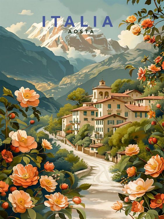 Produktbild: CALVENDO Puzzle Aosta, Aostatal | 1000 Teile Lege-Gr&ouml;&szlig;e 64x48cm Foto-Puzzle f&uuml;r gl&uuml;ckliche Stunden