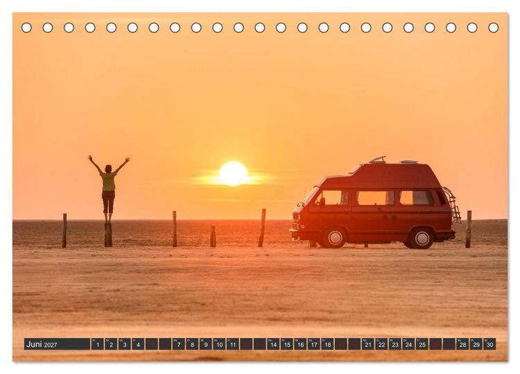 Produktbild: Vanlife - Gl&uuml;cklich auf vier R&auml;dern (Tischkalender 2027 DIN A5 quer), CALVENDO Monatskalender