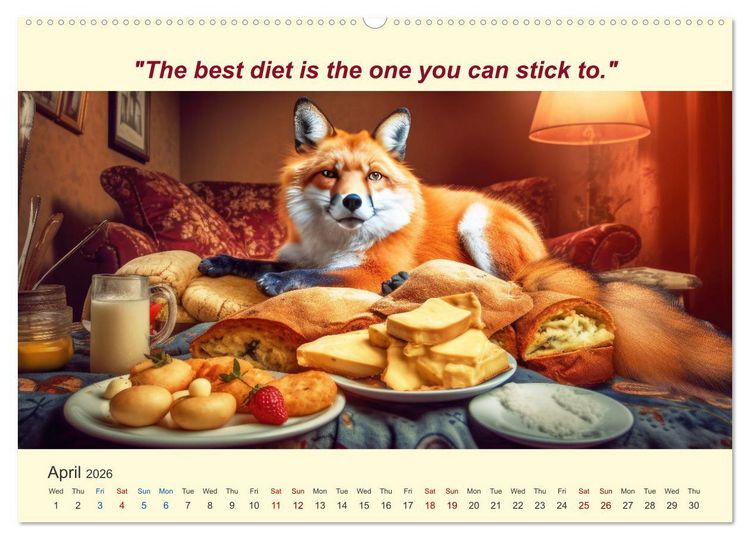 Produktbild: The funniest way to your dream figure (High Quality Premium Wall Calendar 2026 DIN A2 landscape),CALVENDO 12 Month Wall Calendar