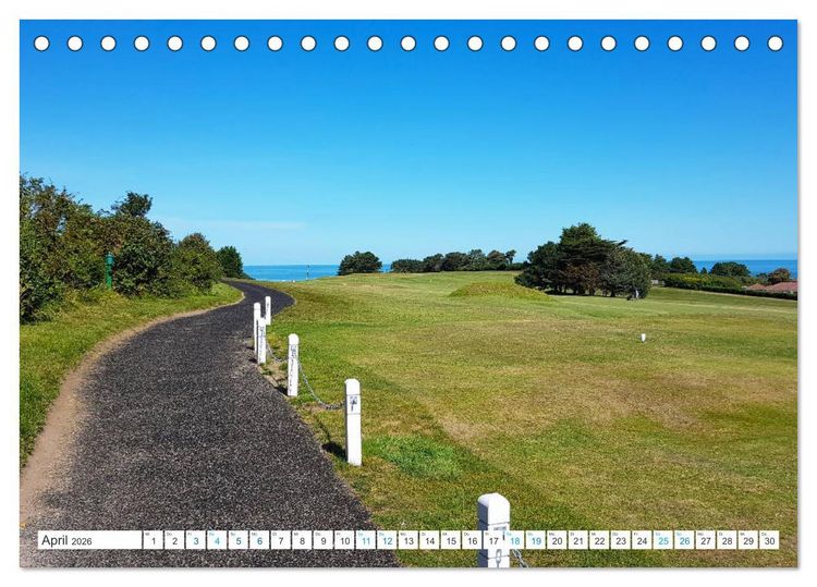 Produktbild: Mediterrane Golfpl&auml;tze - Spanien, Portugal, Mallorca (Tischkalender 2026 DIN A5 quer), CALVENDO Monatskalender