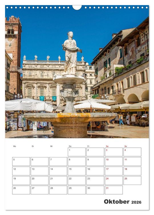 Produktbild: Verona - Reiseplaner (Wandkalender 2026 DIN A3 hoch), CALVENDO Monatskalender