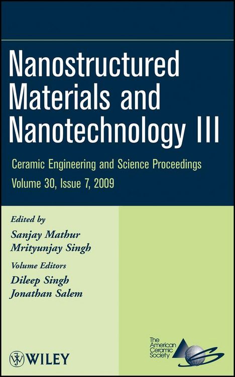 Produktbild: Nanostructured Materials and Nanotechnology III, Volume 30, Issue 7