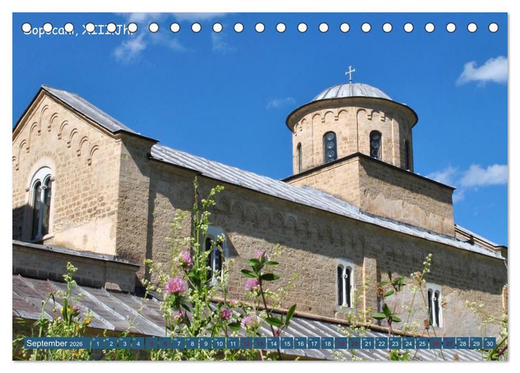 Produktbild: Serbien - Das Land der Kl&ouml;ster (Tischkalender 2026 DIN A5 quer), CALVENDO Monatskalender