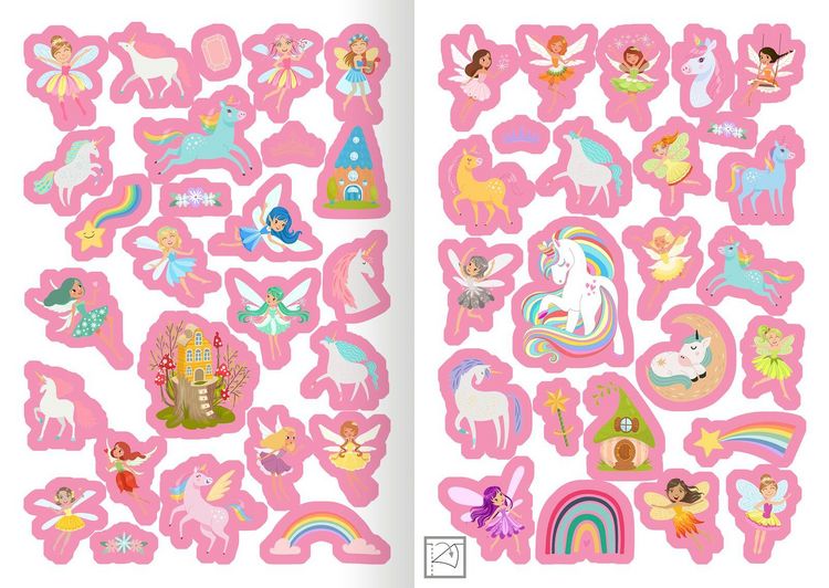 Produktbild: Metallic-Sticker &ndash; Feen & Einh&ouml;rner
