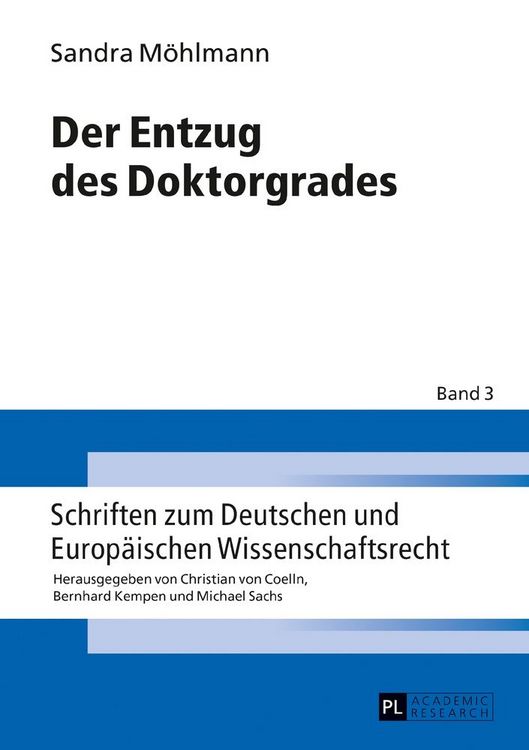 Produktbild: Der Entzug des Doktorgrades