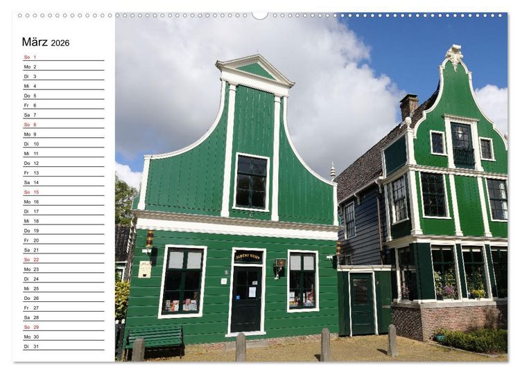 Produktbild: Holl&auml;ndische Architektur Geburtstagskalender (hochwertiger Premium Wandkalender 2026 DIN A2 quer), Kunstdruck in Hochglanz
