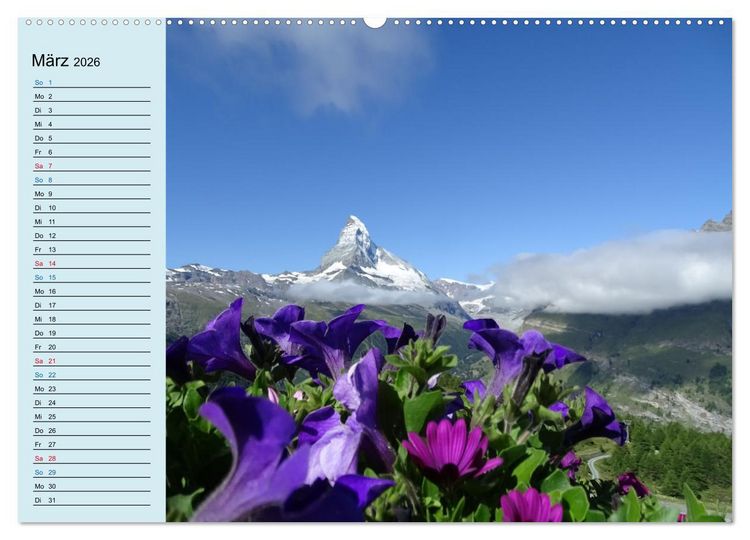 Produktbild: Faszination Horu Fotoimpressionen vom Matterhorn (Wandkalender 2026 DIN A2 quer), CALVENDO Monatskalender