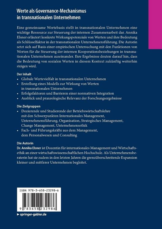 Produktbild: Werte als Governance-Mechanismus in transnationalen Unternehmen