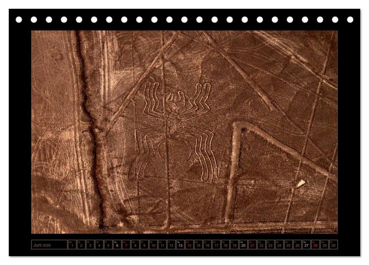 Produktbild: Die NAZCA Linien - Geheimnisvolle Figuren (Tischkalender 2026 DIN A5 quer), CALVENDO Monatskalender