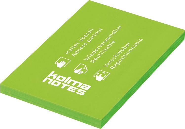 Produktbild: KOLMA&reg; Haftnotizen Notes, neongr&uuml;n 100 Blatt