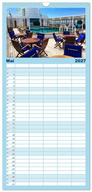 Produktbild: Familienplaner 2027 - Kreuzfahrtpiraten mit 5 Spalten (Wandkalender, 21 x 45 cm) CALVENDO