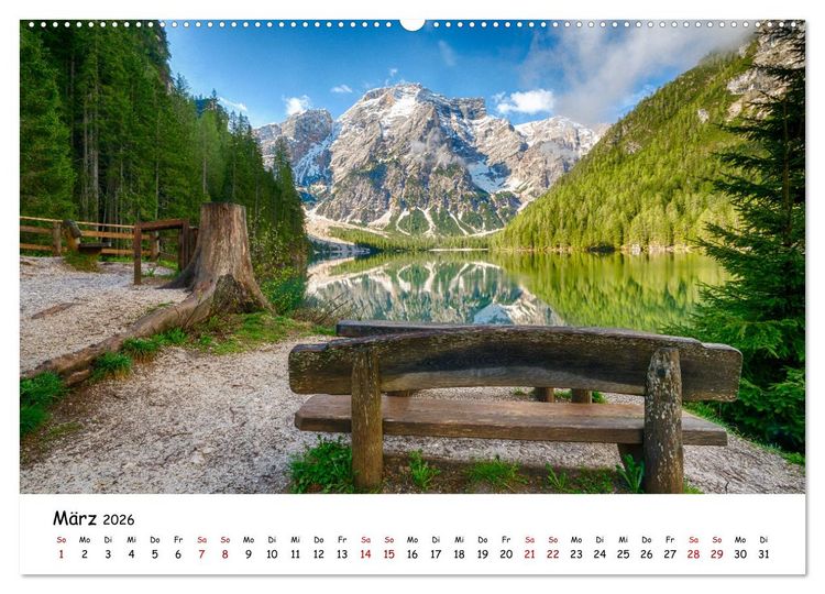 Produktbild: Sch&ouml;nste Berge der Alpen (Wandkalender 2026 DIN A2 quer), CALVENDO Monatskalender