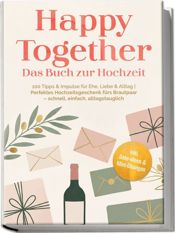 Produktbild: Happy Together &ndash; Das Buch zur Hochzeit: 100 Tipps & Impulse f&uuml;r Ehe, Liebe & Alltag | Perfektes Hochzeitsgeschenk f&uuml;rs Brautpaar &ndash; schnell, einfach, alltagstauglich &ndash; inkl. Date-Ideen & Mini-&Uuml;bungenFreya