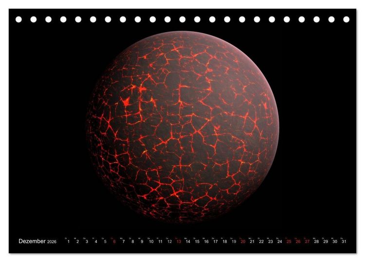 Produktbild: Sonne, Monde und Planeten (Tischkalender 2026 DIN A5 quer), CALVENDO Monatskalender