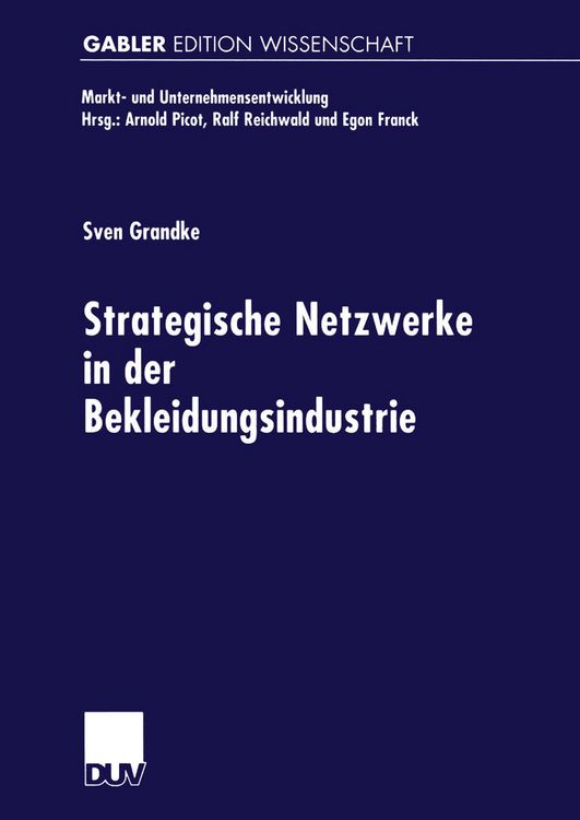 Produktbild: Strategische Netzwerke in der Bekleidungsindustrie
