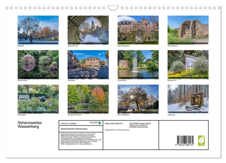 Produktbild: Sehenswertes Wassenberg (Wandkalender 2027 DIN A3 quer), CALVENDO Monatskalender