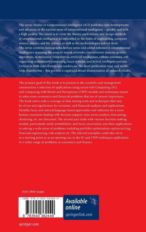 Produktbild: Perception-based Data Mining and Decision Making in Economics and Finance